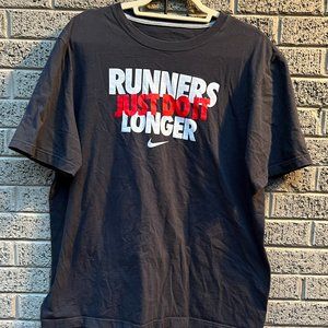 Nike Black Short Sleeve Tee with White and Red Graphic